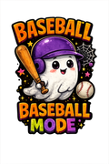 Baseball Mode – Kids Halloween DTF Transfer (6x7)