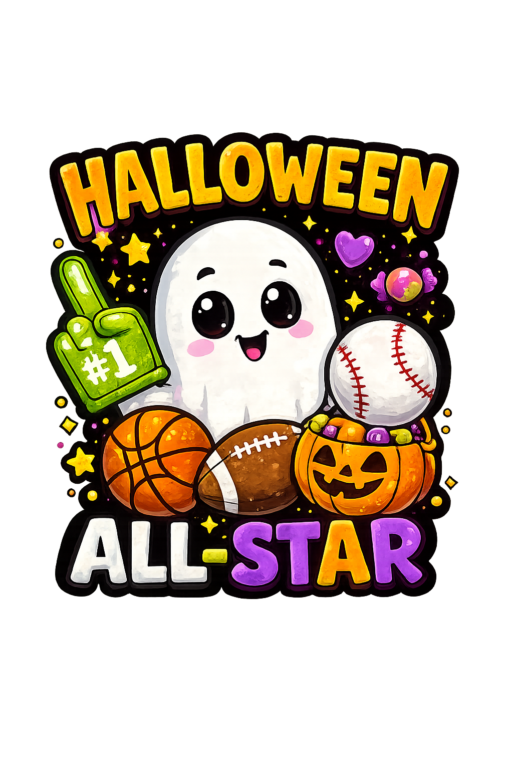 Halloween All-Star – Kids Halloween DTF Transfer (6x7)