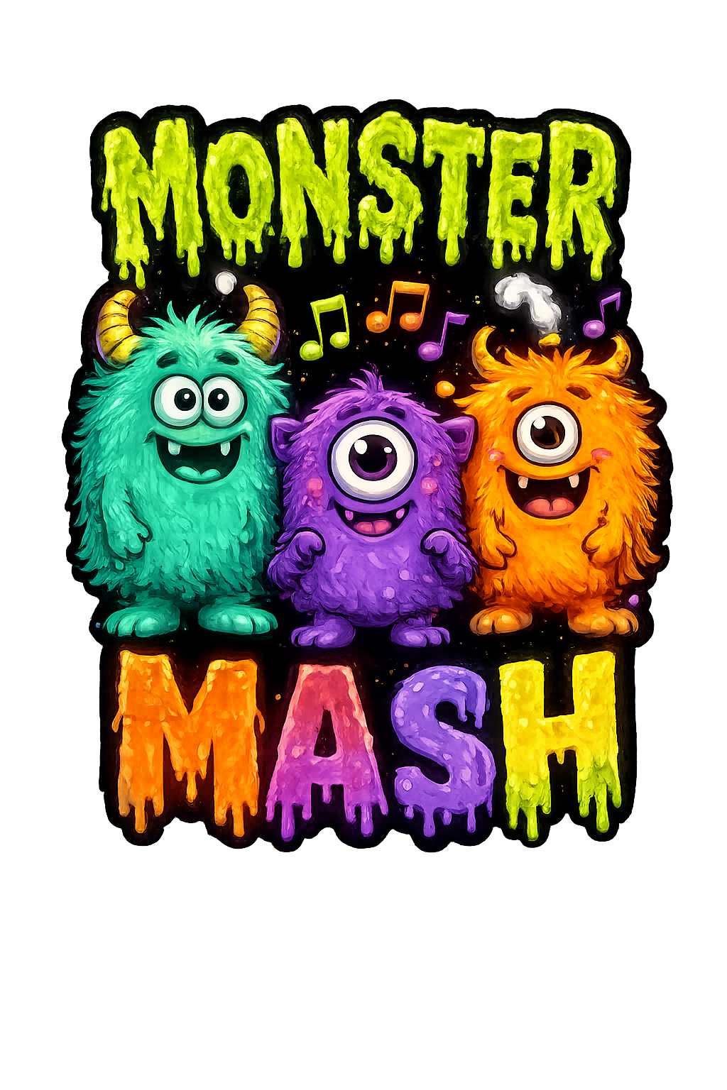 Monster Mash – Kids Halloween DTF Transfer (6x7)