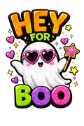 Hey Boo – Kids Halloween DTF Transfer (6x7)