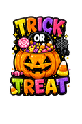 Trick or Treat – Kids Halloween DTF Transfer (6x7)