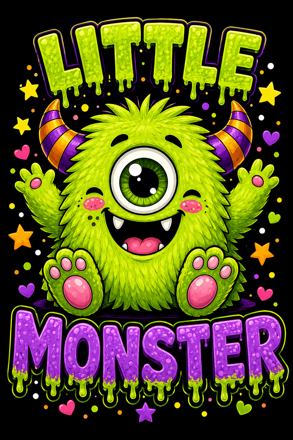 Little Monster – Kids Halloween DTF Transfer (6x7)